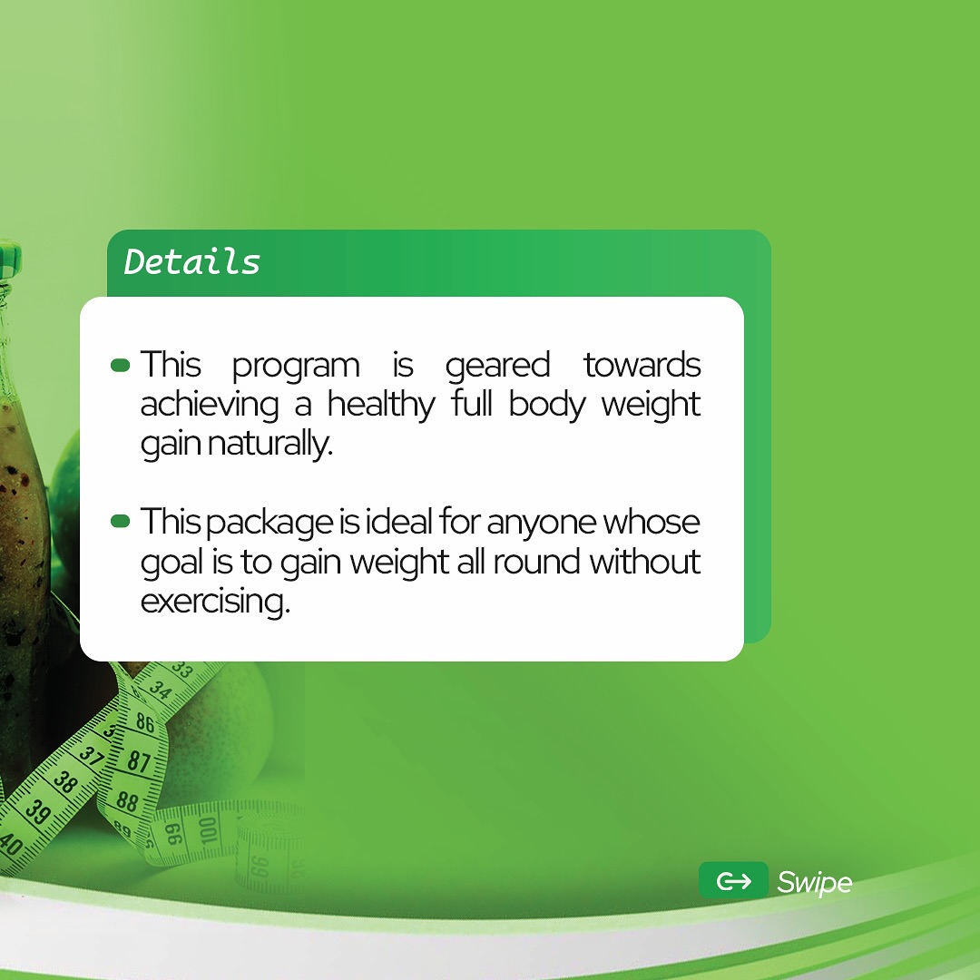 Full Length General Body Weight Gain Program (Male and Female) - Image 2