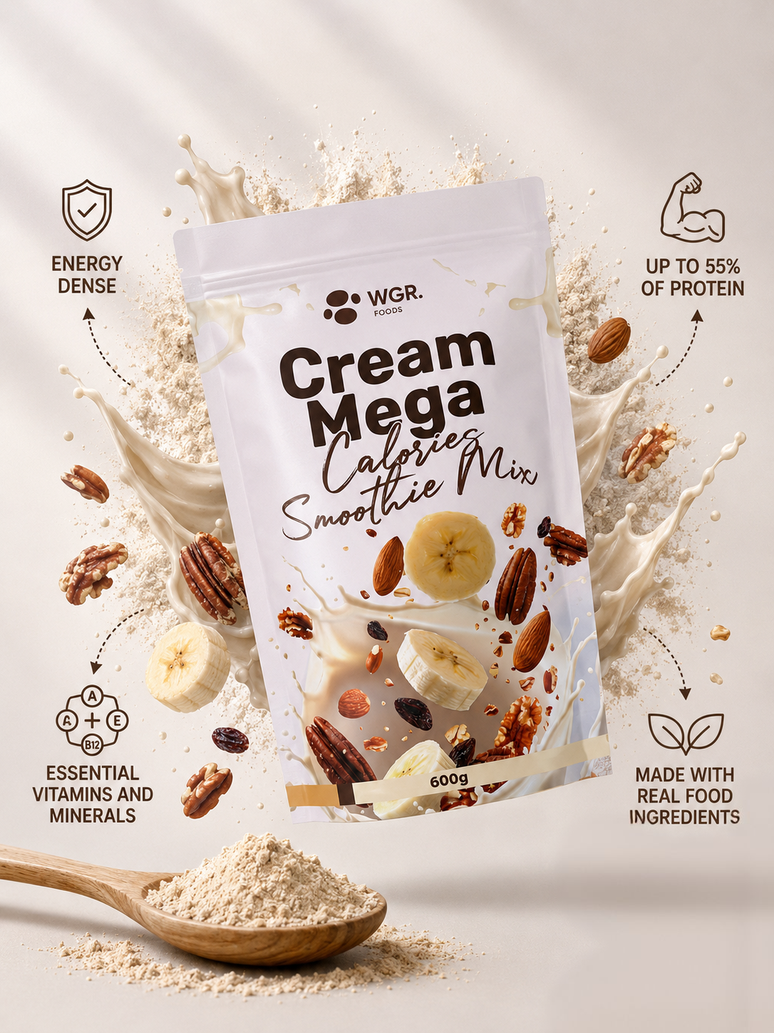 Cream Mega Calories Smoothie Mix - Image 3
