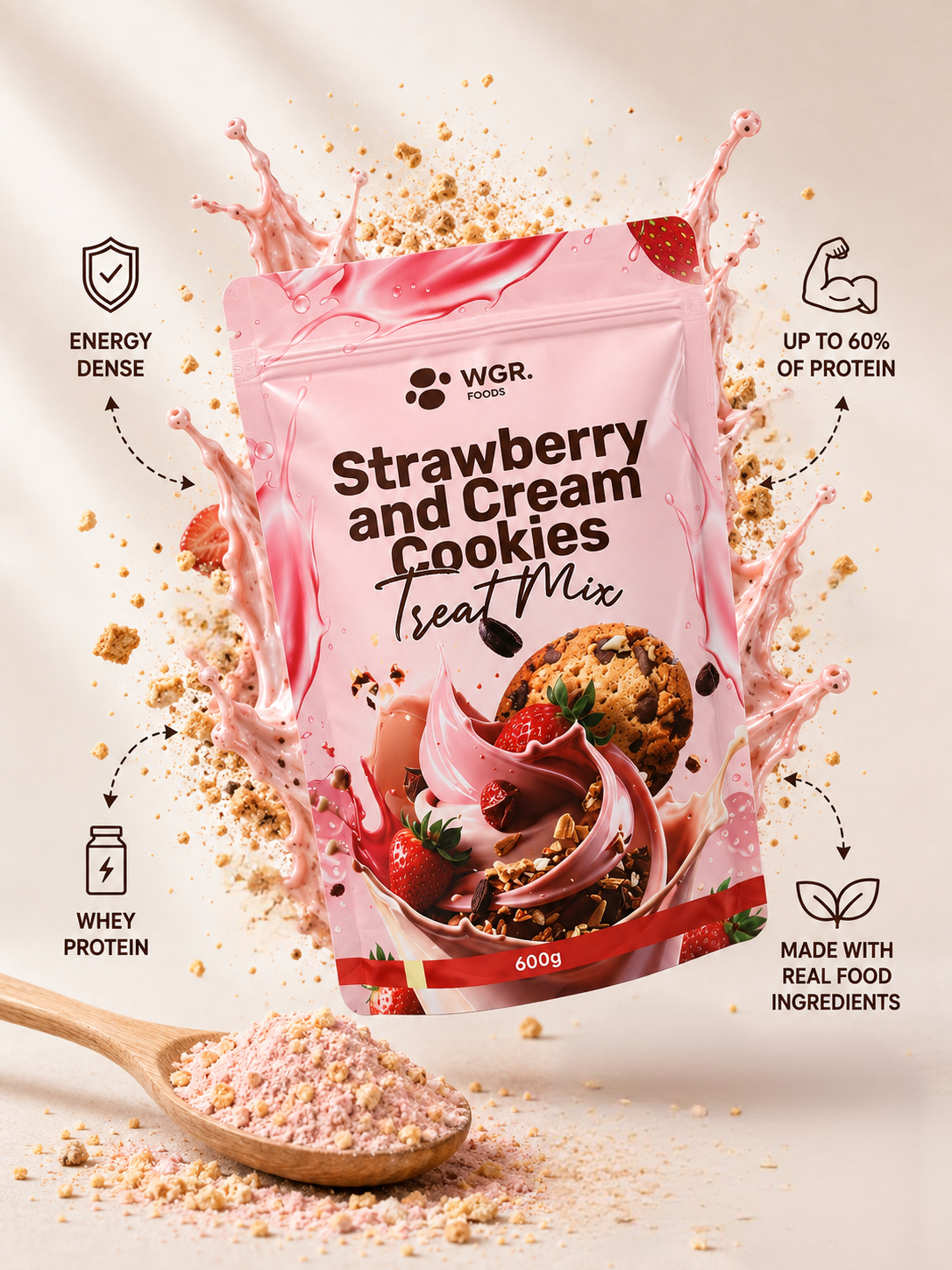Strawberry and Cream Cookies Treat Mix - Image 3