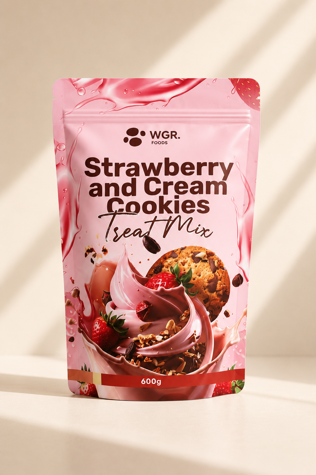 Strawberry and Cream Cookies Treat Mix